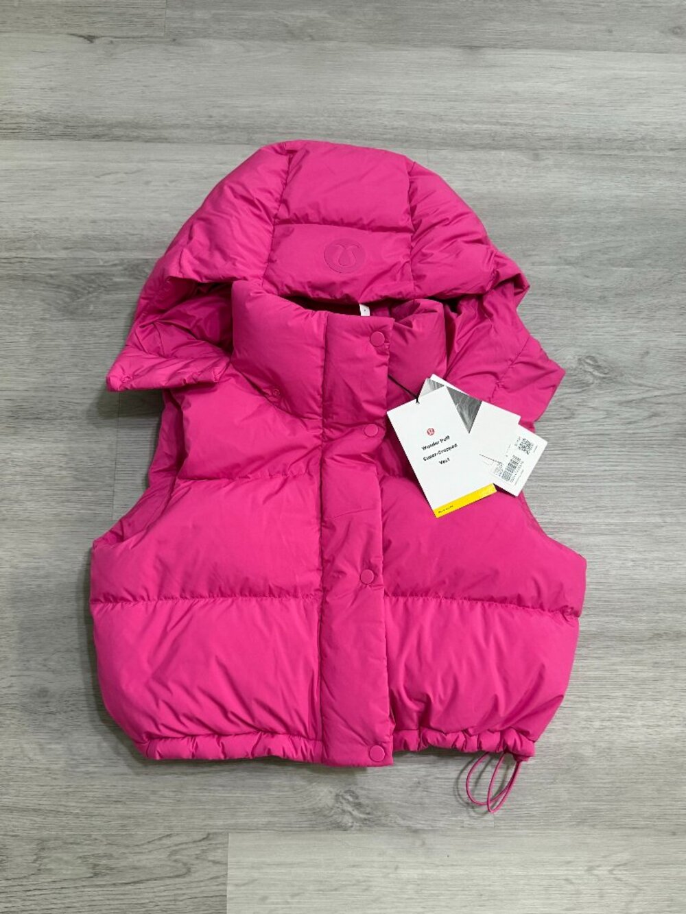 NWT Lululemon Wunder Puff Super-Cropped Vest Sonic Pink size 4